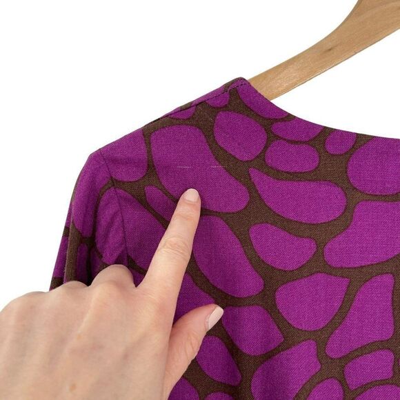 Boden Canterbury Tunic Dress Mini Faux Wrap V-Neck Purple Women US 8 Regular - Picture 10 of 15